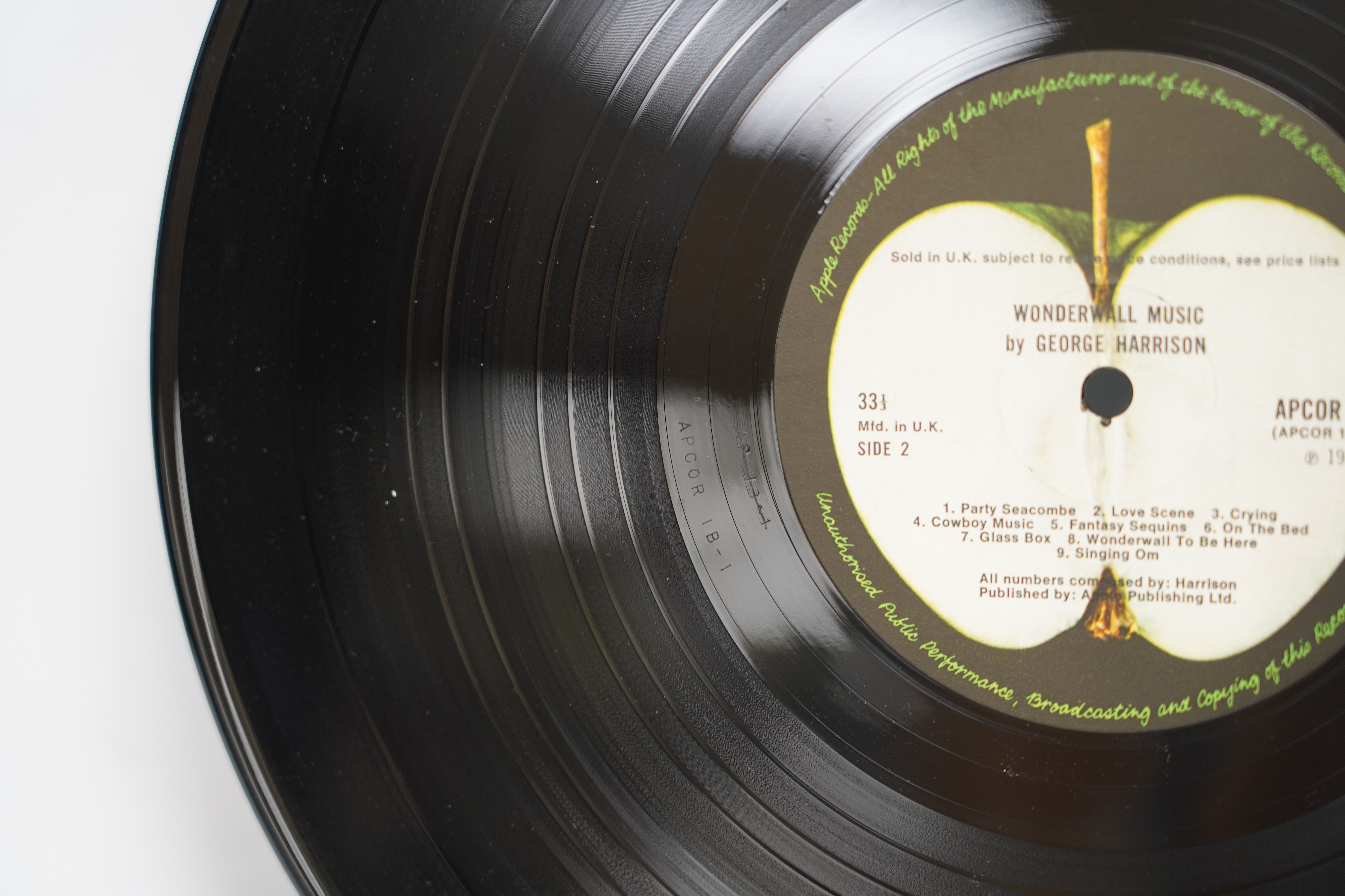George Harrison; Wonderwall Music on Apple label APCOR1, with insert sheet (missing inner sleeve)